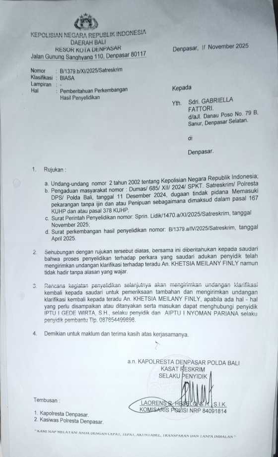 Kasus Vila 155 Ribu Dolar Makin Panas, Teradu Kembali Dipanggil Polisi